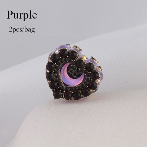 2x Rhinestone Polymer Clay Bead Heart Moon Straight Hole for DIY Pen Beaded Chic - Picture 14 of 17
