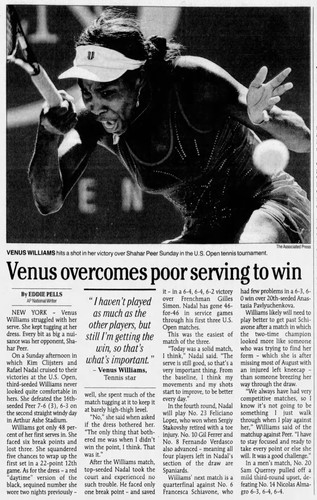 Venus Williams & Rafael Nadal VICTORIES 2010 US Open USTA 9/5 FULL Ticket RARE - Picture 12 of 12