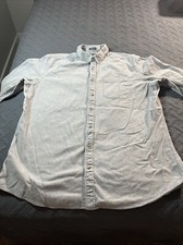 Eddie Bauer Men  s Relaxed Fit TXL Long Sleeve Gray Button Up Shirt