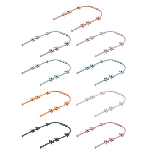 Baby Toy Safety Strap Stretchable Silicone Pacifier Clip Adjustable ...