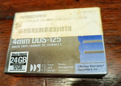 IMATION DATA TAPE 4mm DDS-125 3 24 / 12GB DATA TAPE CASSETTE NEW ORIGINAL
