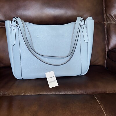 Coach Alana Tote C8353 Leather Light Blue NWT in bag | eBay