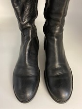 Women's over-knee Boots by Alberto Gozzi black leather boots Size EU 36.5