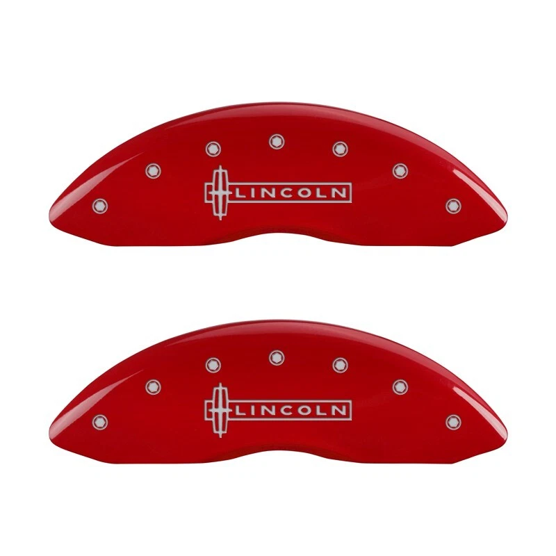 Lincoln Blackwood 2002 cubiertas de pinza de disco de freno MGP rojas delanteras + traseras con estrella Foto 2 de 4