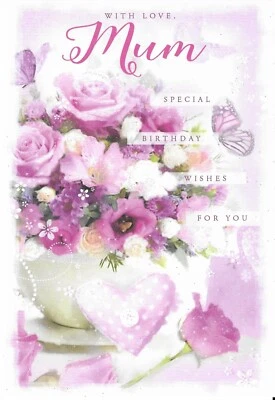 WITH LOVE MUM BIRTHDAY CARD