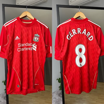 Adidas Liverpool 2010 2012 #8 Gerrard Home Football Shirt Soccer
