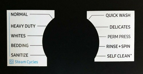 Samsung Washer Sticker Label - for Model WF45R6100AW Control Panel - Waterproof - 第 1/3 張圖片