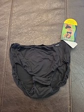 Vintage Jockey Size 7 Cotton Black String Bikini Panties NWT NOS Low-rise