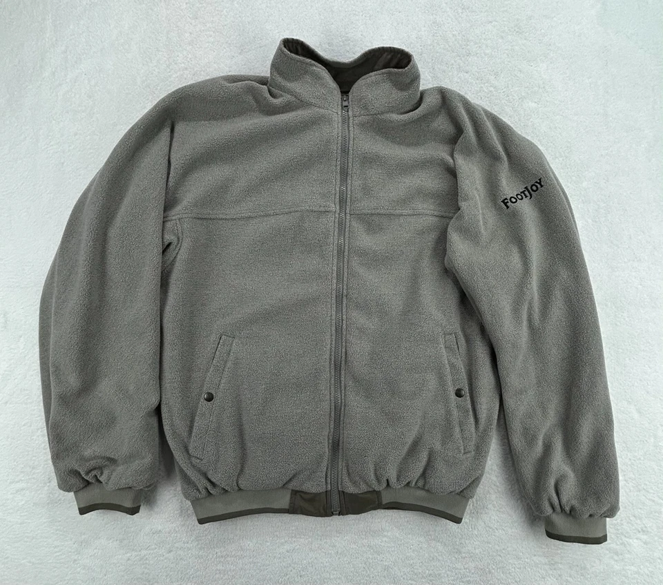 FootJoy Reversible Jacket Men M Golf Windbreaker Full Zip Fleece Cozy Dad - Image 2 of 4