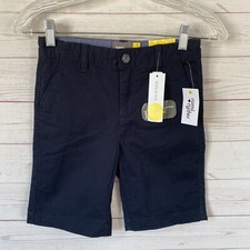 Rumi  Ryder Boys Classic Comfort Chino Shorts Sz 8 Navy Blue Stretch Flex New