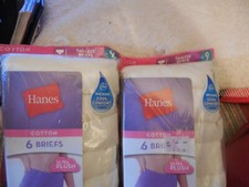 HANES Women's Tagless Briefs Soft Cotton 6Pk x 2 Sz 9 xxl