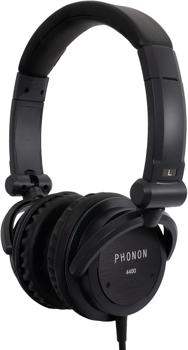 PHONON 4400 Mobile Headphones Wired Foldable HiFi Sealed Black for