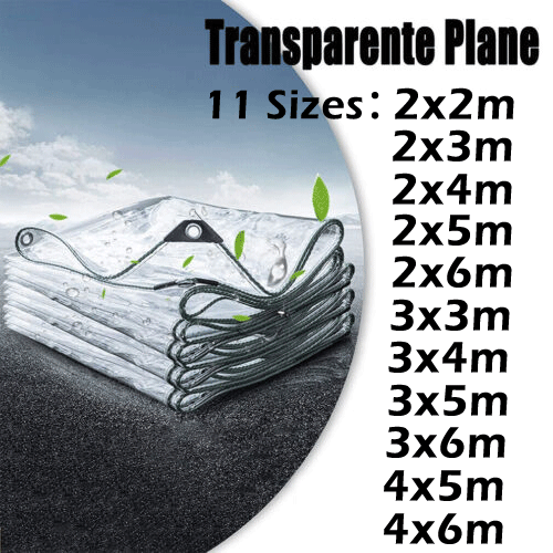 Clear Tarpaulin Waterproof Heavy Duty Transparent Tarp Sheet Camping Outdoor - Picture 8 of 23