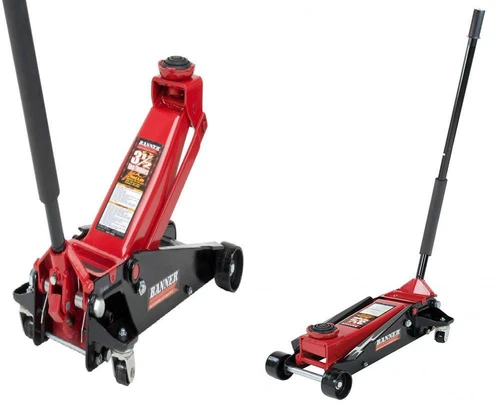 Blackhawk B6350 Black/Red Fast Lift Service Jack - 3.5 Ton Capacity  