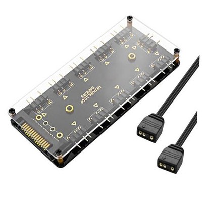 5V 3PIN ARGB Splitter HUB,1 to 10 Way LED Fan HUB Controller with 50CM