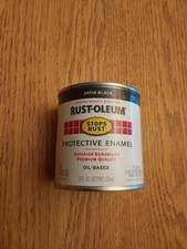 Rust-Oleum SATIN BLACK 1/2pt Stops Rust PROTE...
