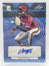 2023 LEAF METAL PERFECT GAME DAVID HOGG II BLUE WAVE REFRACTOR 4/10 AUTO