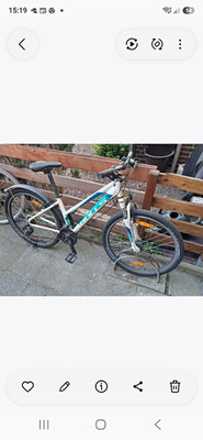BULLS Mountainbike weiß blau/grün Federgabel V-Bremse Drehgriff Reflektoren