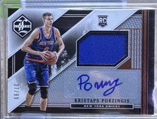 2015-16 Panini Limited - Rookie Jersey Autographs Kristaps Porzingis #RJA-KP /99