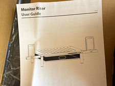 Black Monitor Riser Stand for 1 Monitor, Universal, with Phone Holder