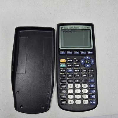 Texas Instruments TI-83 Plus Graphing Calculator w/  Cover, Tested Working 