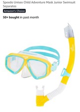 Speedo Snorkel Set For Kids Ages 3 To 8 Comfortable Exploration Set. BRAND NEW