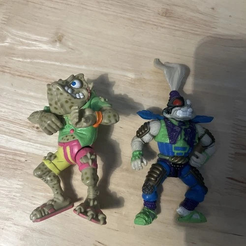 1992 TMNT Teenage Mutant Ninja Turtle Footclan Vtg Action Figure lot of 2