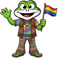 30 Custom Rainbow Frog Personalized Address Labels