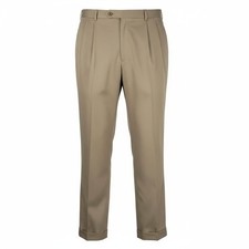 Brooks Brothers Madison Fit Wool Dress Pants Mens W36 L30 Pleated Khaki Neutral