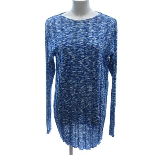 Kookai Knit Dress Mini Total Pattern Long Sleeve 1 S Blue AU (about Used 74b7e84