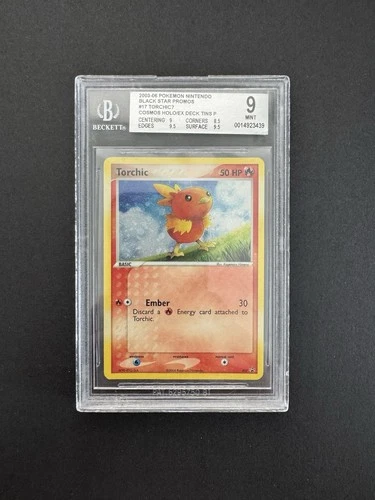 Torchic #17 Black Star Promo - Cosmos Holo -  BGS 9 - Swirl