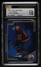 2020-21 O-Pee-Chee Platinum Cosmic Blue Pack Wars Connor McDavid #1 CSG 10 0l2r