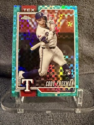 2026 Topps Chrome Cody Freeman Aqua X-Fractor /199 RC Rookie Texas Rangers