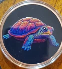 2025 (Turtle) Colorized 5oz ADVP Fine Copper .999 in Protective Acrylic Capsule