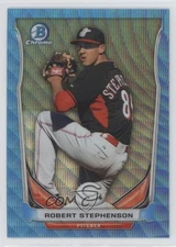 2014 Bowman Draft Top Prospects Chrome Blue Wave Refractor Robert Stephenson