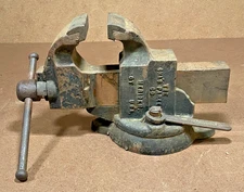 Chas. Parker, Meriden, CT Bench Vise. Swivel Base, 3 - 1.2" Jaws,