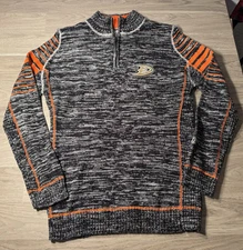 Anaheim Ducks Sweater NHL Hockey Men’s Size L Old Time Hockey New NWT