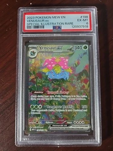 2023 POKEMON MEW EN VENUSAUR ex SPECIAL ILLUSTRATION RARE #198 MINT PSA 6