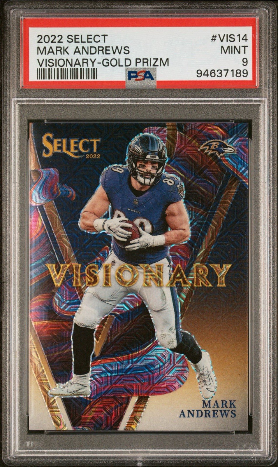 2022 Panini Select - Visionary Mark Andrews #VIS-14 Gold Prizm /10