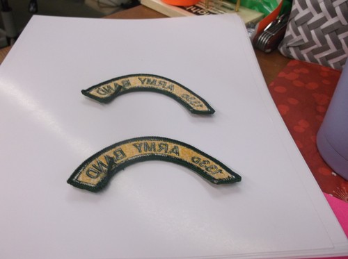 NUOVO!! COPPIA LINGUETTE TOPPA FASCIA ESERCITO USA 133d - Foto 2 di 2