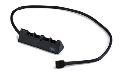 DeepCool FH-04 4 Port Fan Hub Compatible With 12V 3PIN/4PIN Fans 550mm