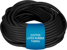 Natural Latex Rubber Tubing 1/4"ID X 3/8"OD,10FT Black