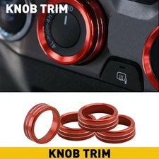4pcs AC Climate Control Ring Knob Button Trim Cover For 2016-2020 Toyota Tacoma