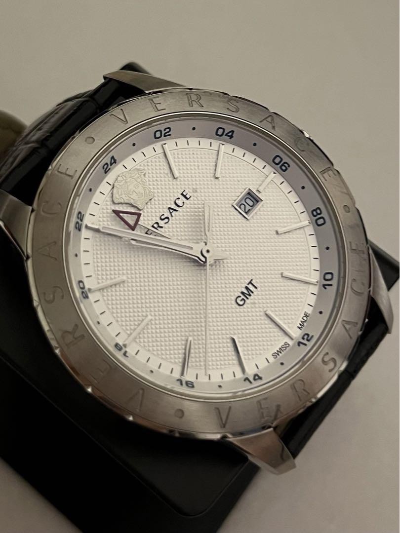 ヴェルサーチ　UNIVERSE GMT デイト Versace Universe GMT Quartz Watch Date Function Stainless