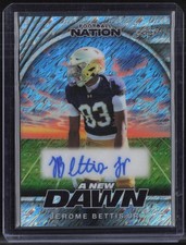 2025 Leaf Nation A New Dawn Silver Shimmer Jerome Bettis Jr. 8/15 Auto RC Rookie