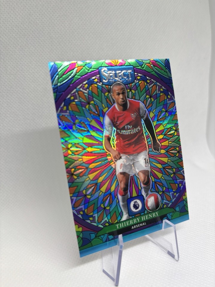 25-26 Panini Select Prizm PL Thierry Henry Stained Glass Arsenal Case ...