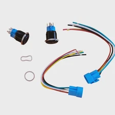 22mm 12V Stainless Steel Latching Push Button Swith, Waterproof Toggle Switch...