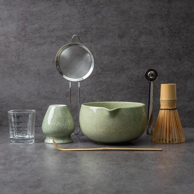 Matcha Whisk Set With Bowl, Ceramic Matcha Making Kit Includes Whisk (Chasen)...