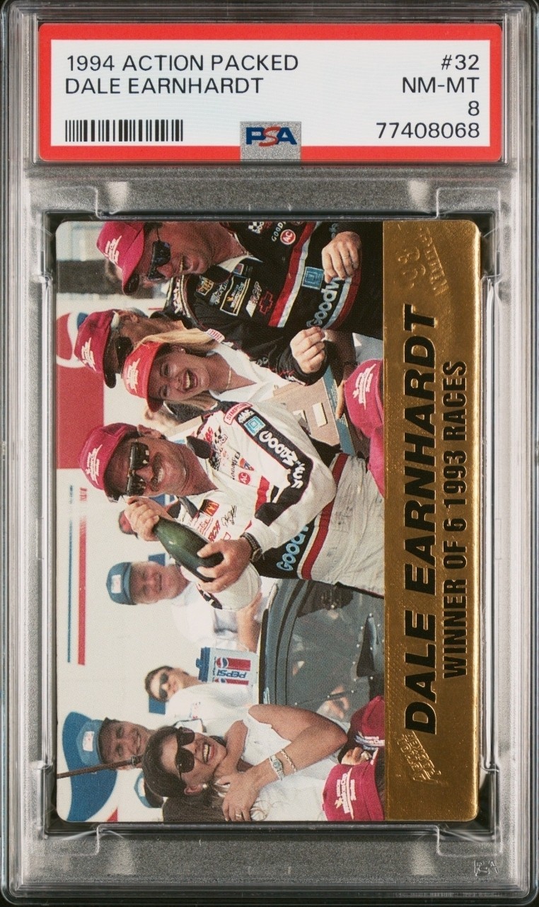 🏁 Dale EARNHARDT *Winner of 6 Races* 1994 Action Packed #32 POP 2 🔥 PSA 8 view 3