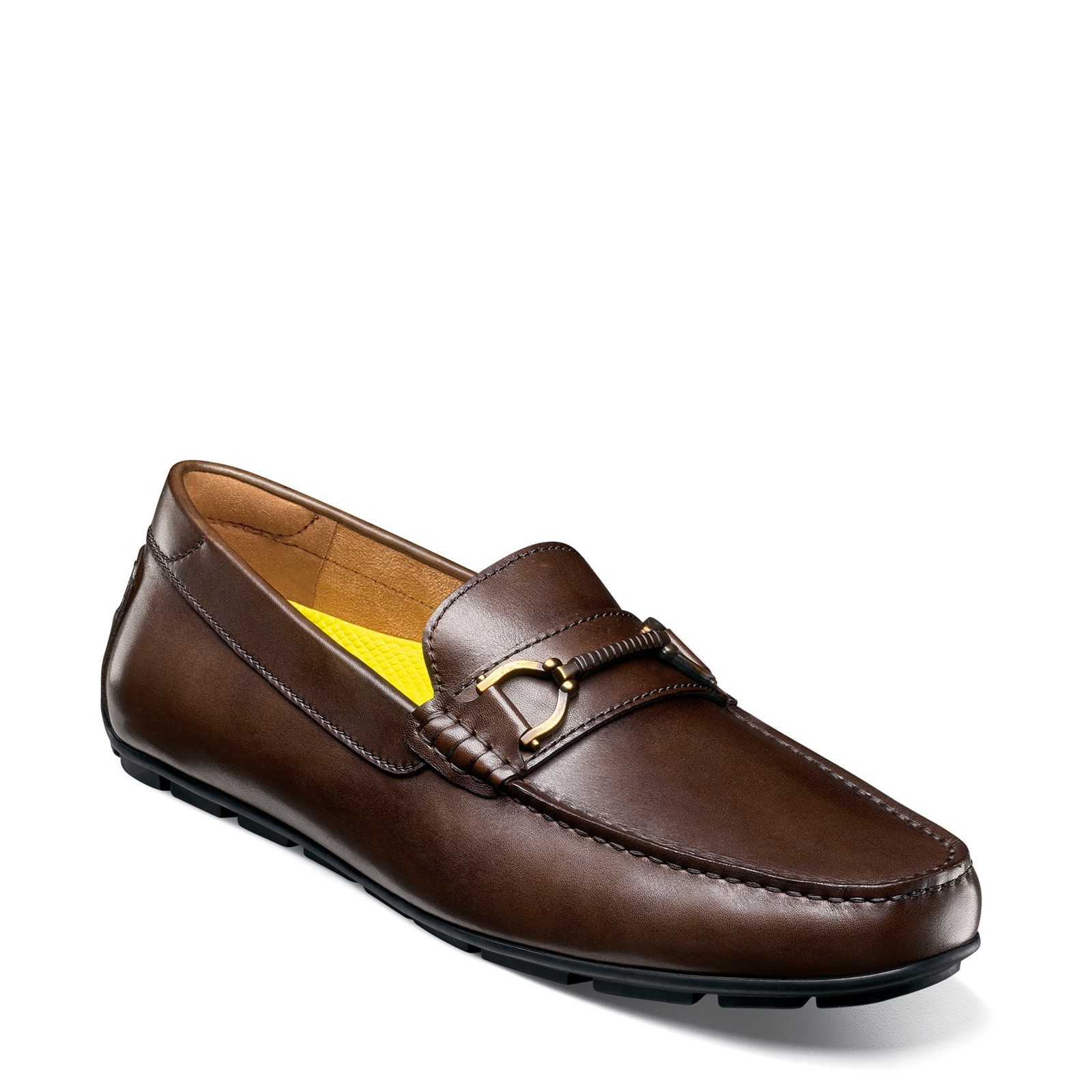 Мужская обувь Florsheim, Motor Moc Toe Bit Driver 13410-200 из коричневой гладкой КОЖИ